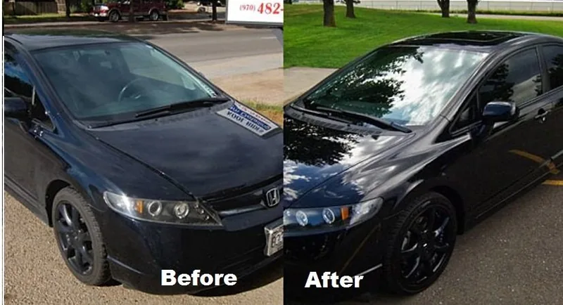 Before and after exterior detailing results in Chula Vista